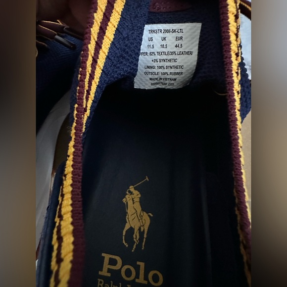 Polo Ralph Lauren Trackster 200 II Harris Tweed Athletic Sneakers Men Size 11.5 - Picture 7 of 7